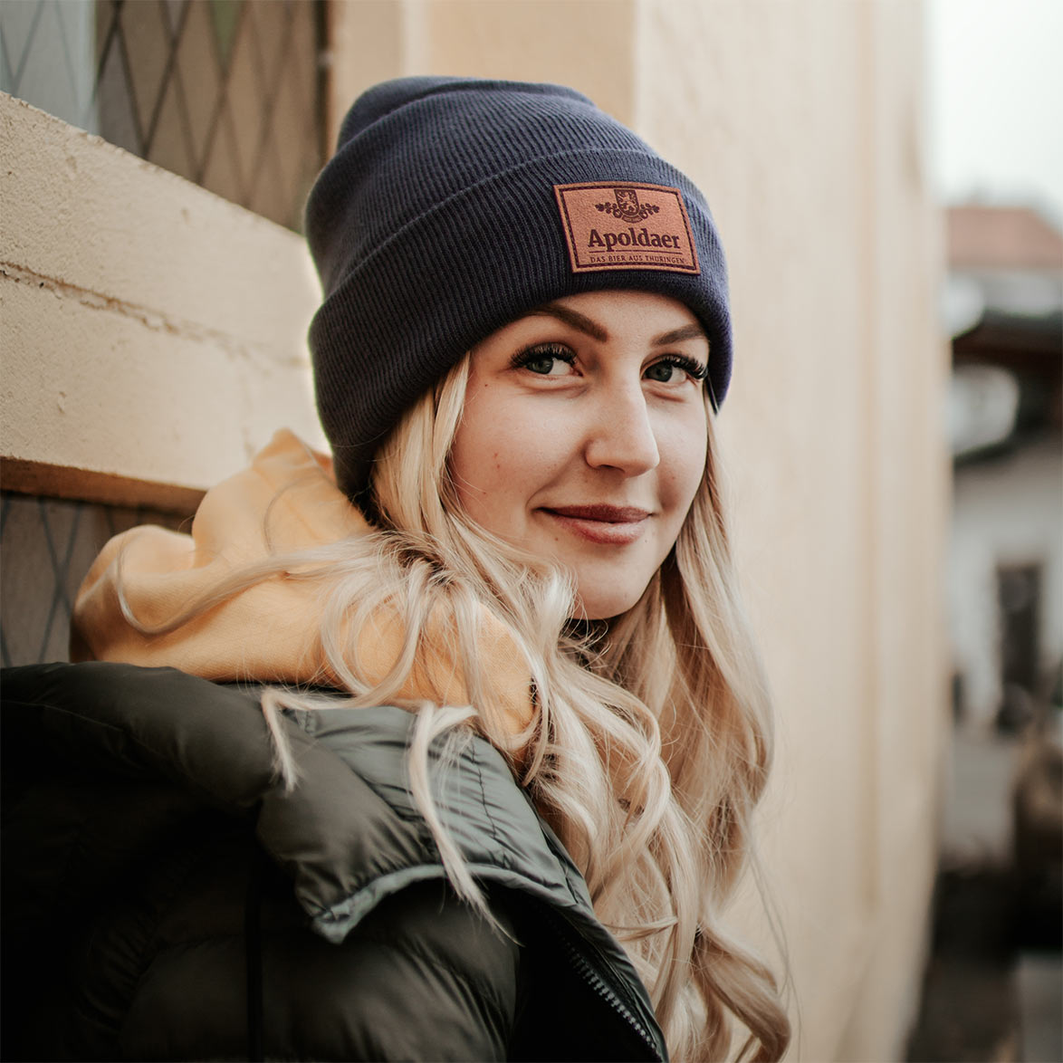 Wintermütze mit Apoldaer Logo